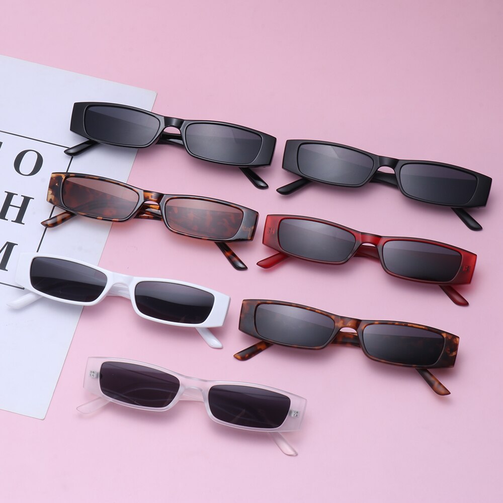 Rectangle Narrow Sunglasses Women Small Frame Sun Glasses Eyewear UV400 Driving Goggles