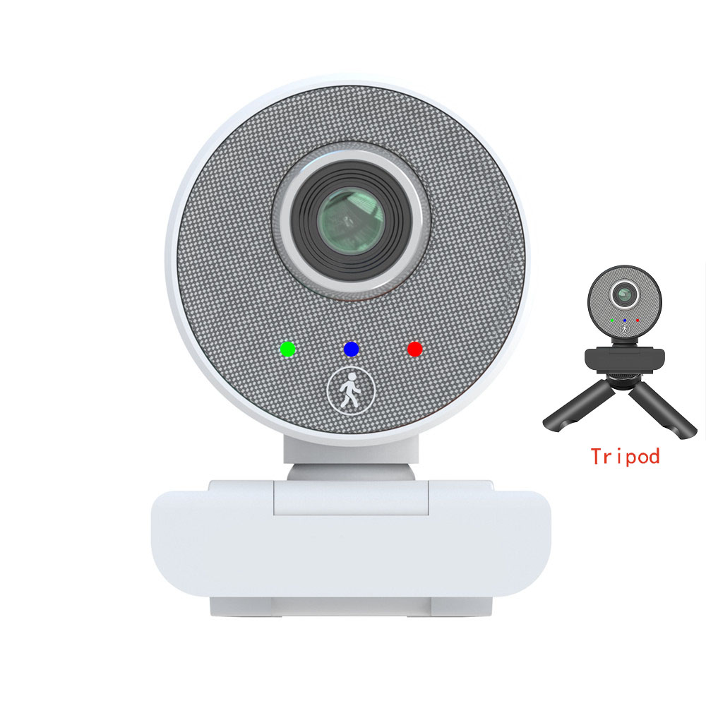 AI Humanoid Auto Tracking Webcam AutoFocus Full HD 1080P Fill Light For PC Computer Laptop Video USB WebCam With Microphone