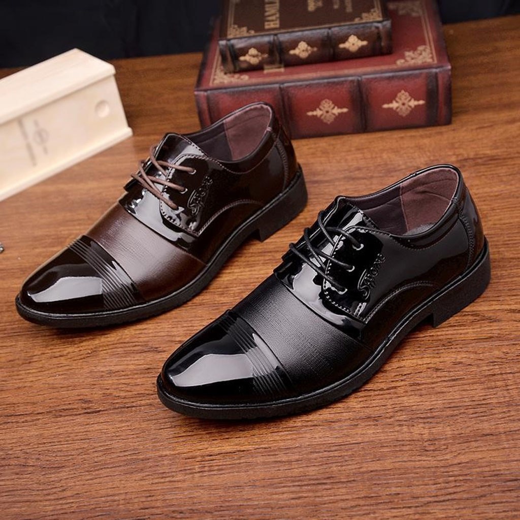 KLV Men's Ballroom Dance Shoes Men's Boy's Ballroom Tango Business Leather Shoes Comfortable Male Suit Shoes#3
