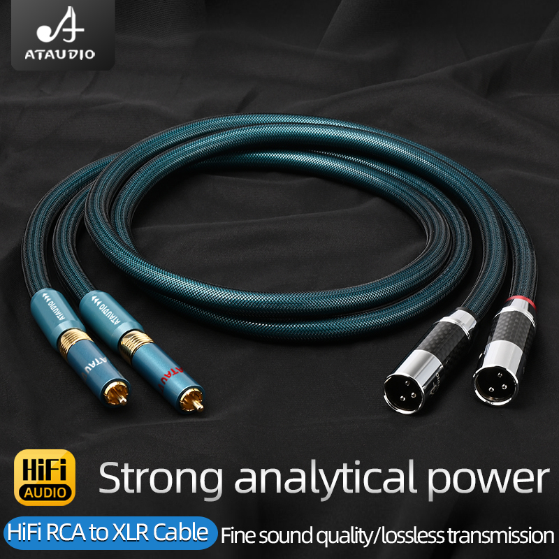 Ortofon Hifi Rca Naar Xlr Audio Kabel Hi-End 8n Occ Verzilverde 2rca Mannelijke Stereo Naar 2xlr Mannelijke En Vrouwelijke Adapter Voor Dac Versterker
