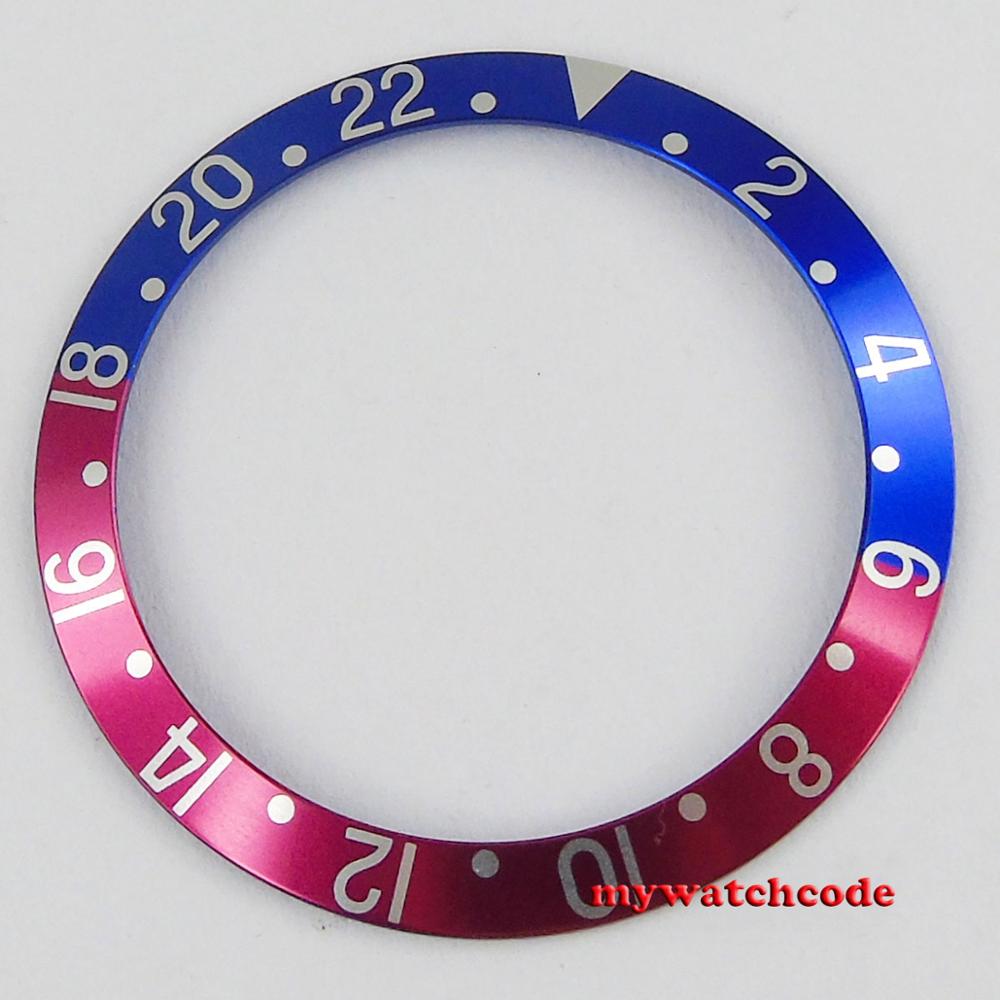 38mm Black Aluminum Alloy Bezel Insert For 40mm Mens Watch Wristwatch Parts: No3