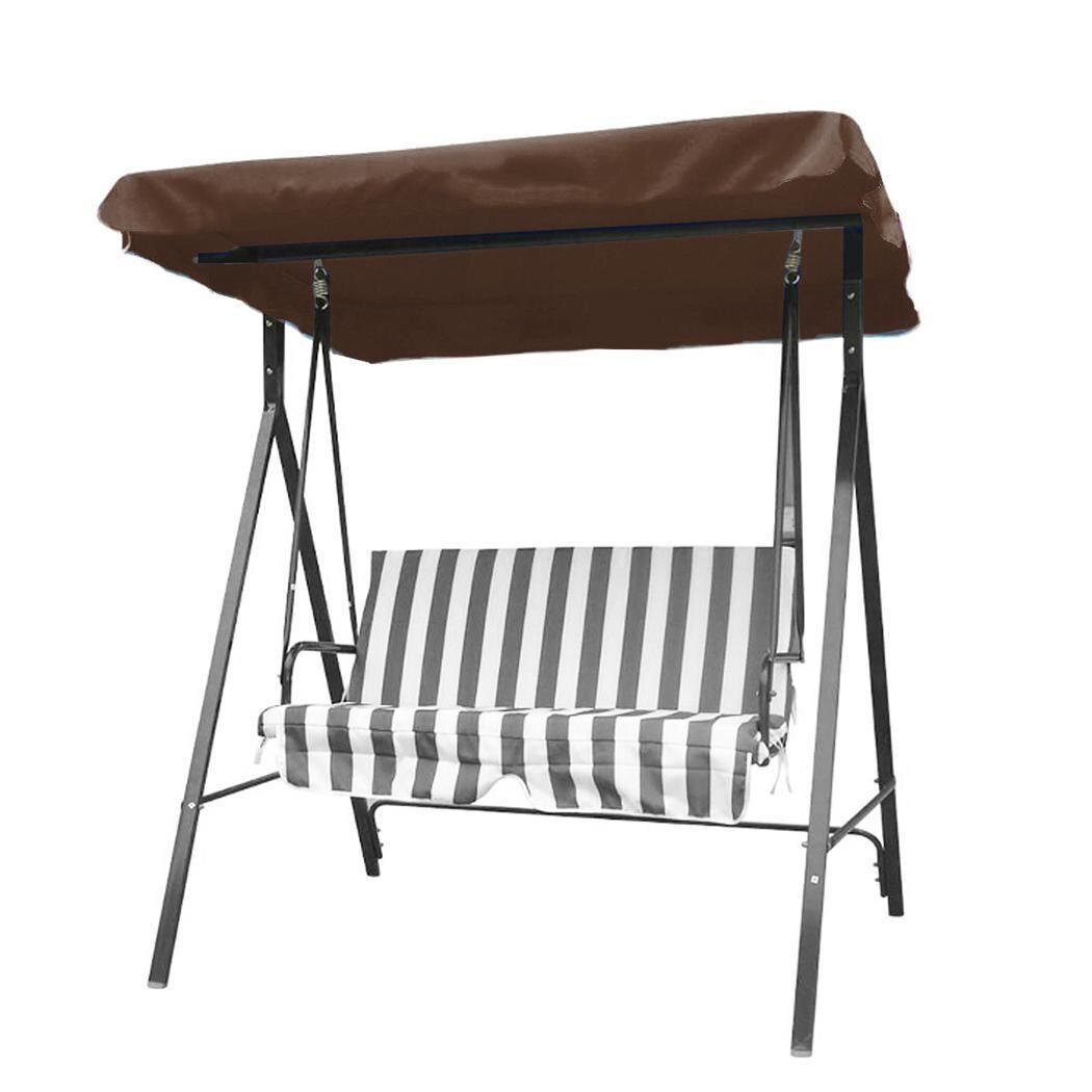 Strandstoelen buiten patio schommel luifel anti uv binnenplaats luifel stoel luifel strandstoel huishoudelijke benodigdheden zomer benodigdheden: Bruin maat 1