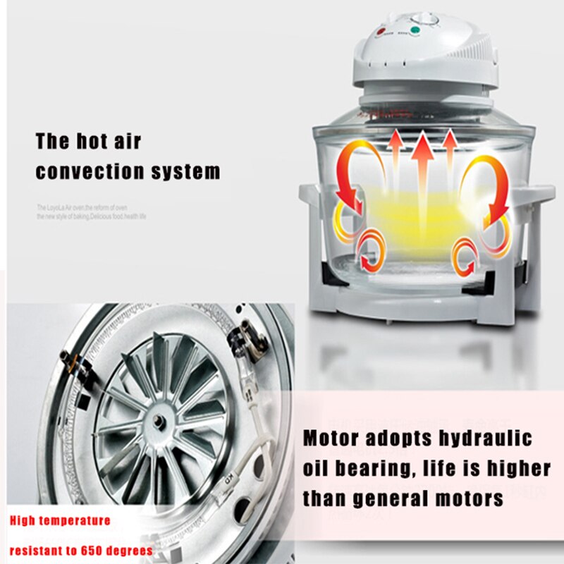 12L Home Halogen Oven LO-G6 turbo oven Conventional Infrared Super Wave Oven Electric air fryer 0-60MIN TIMING 220V 1300W 1pc
