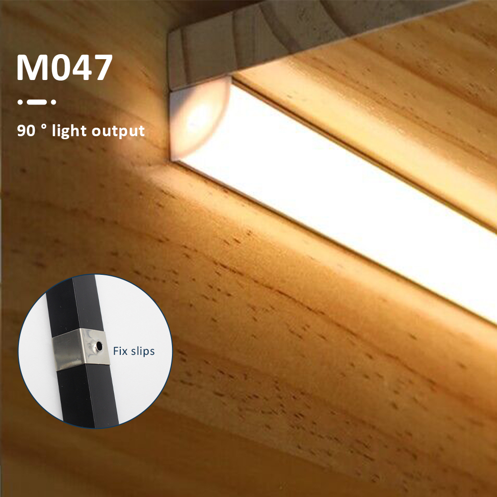 LED Strip Aluminum Profile 50CM Recessed Surface Mounted Aluminium Channel with Diffuser PC Cover for 8mm 10mm Linear Lighting