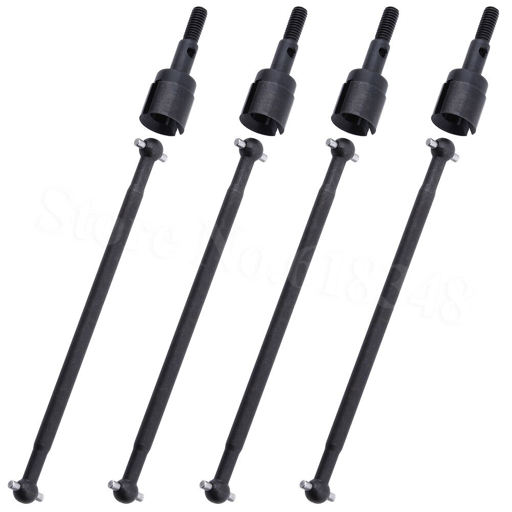 8 stk stål metall drivaksel 89.5mm hundeben 08029 & akseltapp 02033 for rc redcat vulkan epx hsp 1/10 brontosaurus 94111: Svart