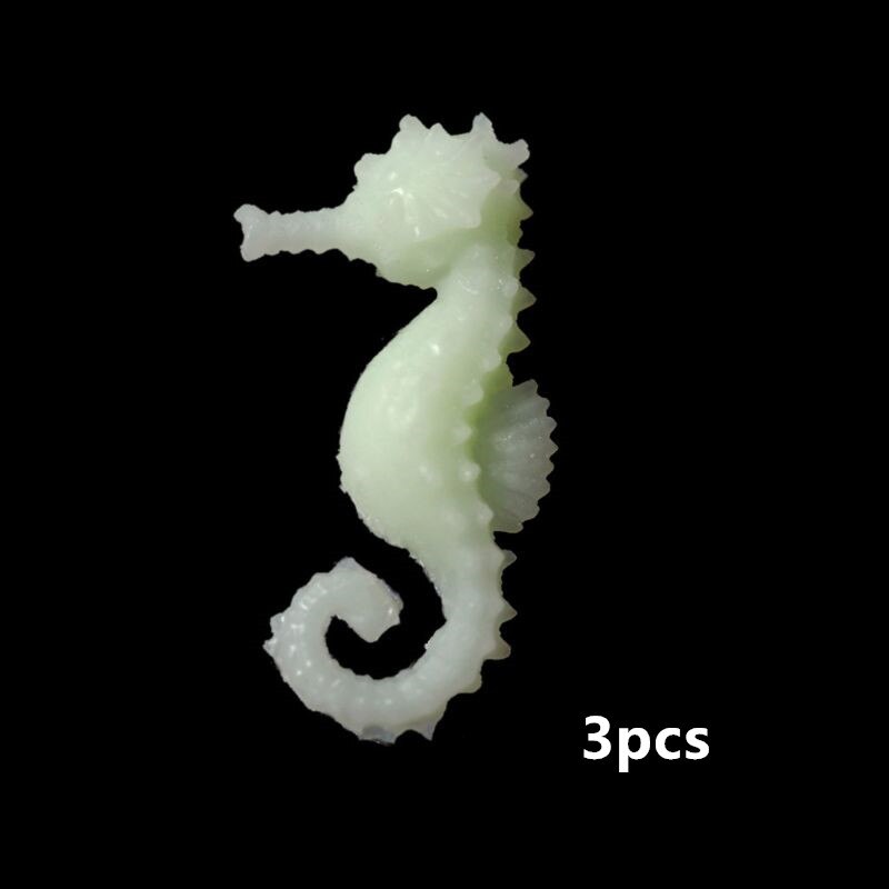 1set Mini Jellyfish Modeling Epoxy Resin Mold Ocean Theme Fillers DIY Filling Materials: 3pcs Seahorse