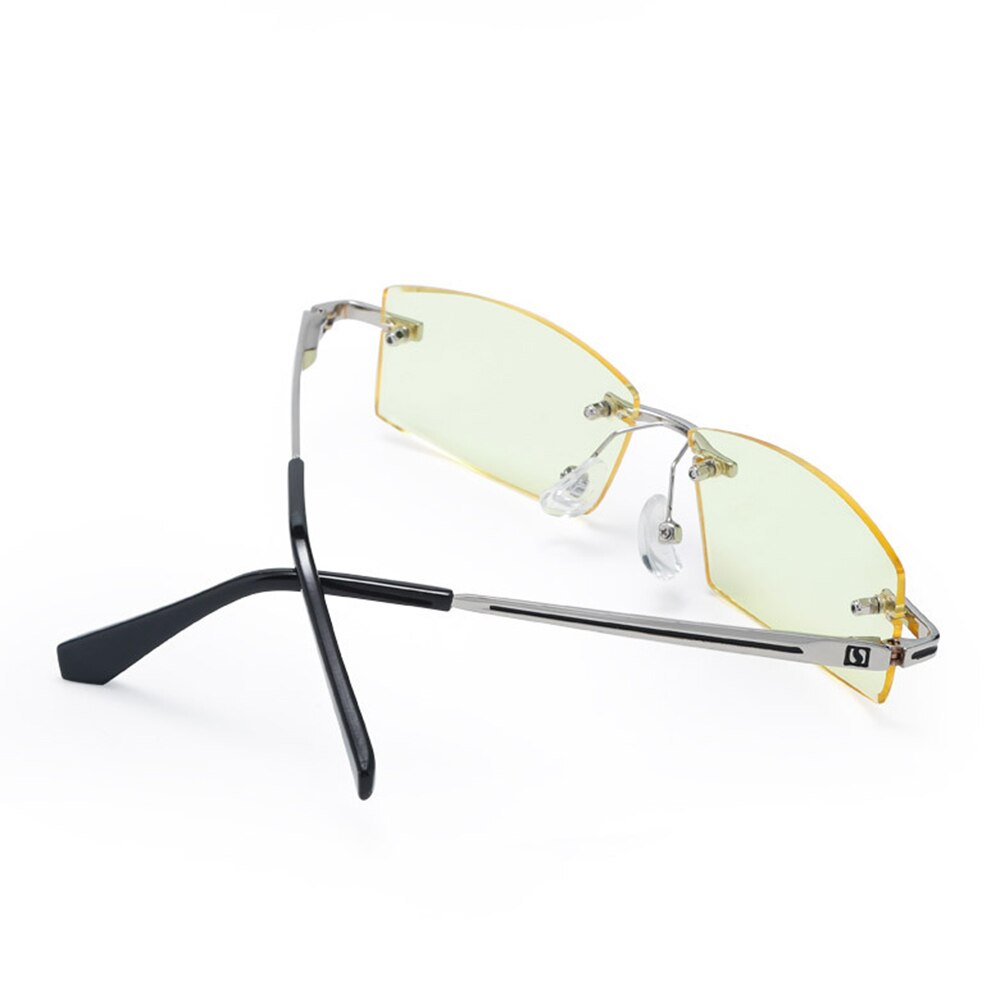 Klassiske kantløse guldramme nattesynsbriller til at køre anti-blu lys anti-refleks dag og nat kørselsbriller