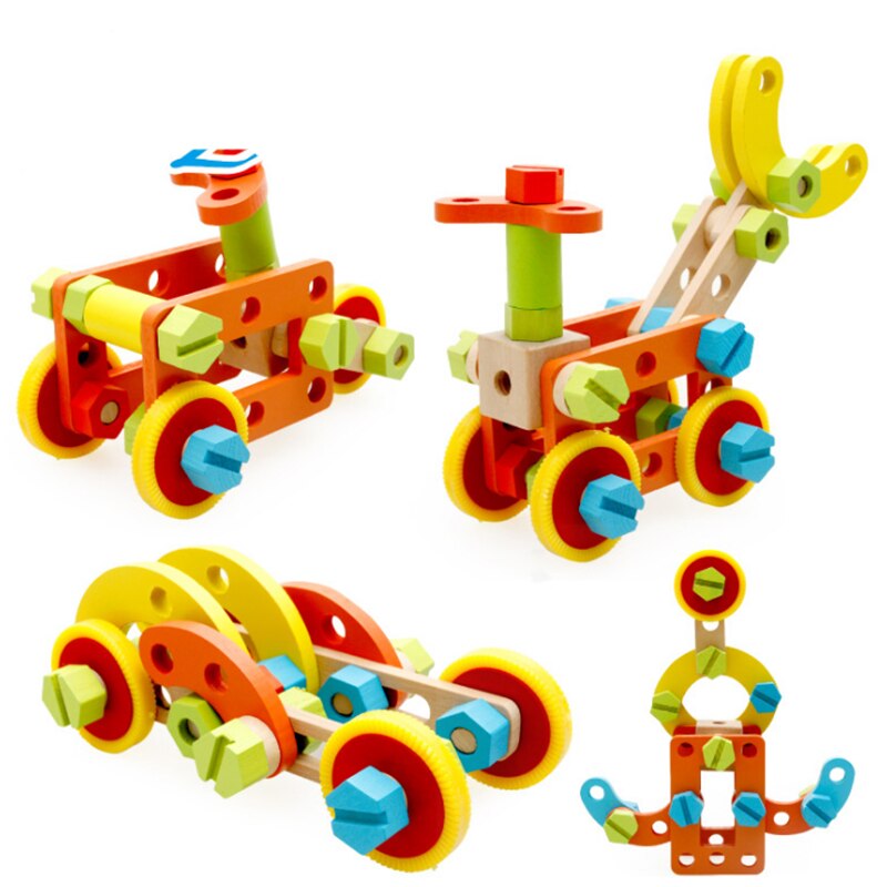 3-6 Jaar Oude Kind Demontage Tool Speelgoed Bouwsteen Vroege Onderwijs Voordeel Intelligentie Ontwikkeling Schroef Moer Combinatie: Default Title
