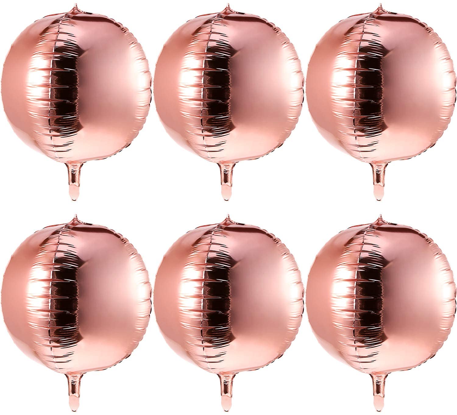 22 Inch 4D Ballonnen Grote Folie Ballonnen Bol Folie Ballonnen 4D Ronde Ballonnen Voor Verjaardag Bruiloft Baby Shower Party Decors: Rose Gold