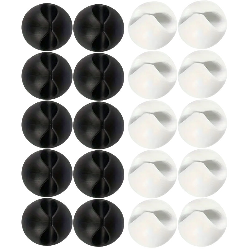 Clips para cables de pared de escritorio, gestión de cables, organizadores de cables autoadhesivos, abrazadera de soporte para Cables de auriculares de red USB, 5/20 piezas: Rosa