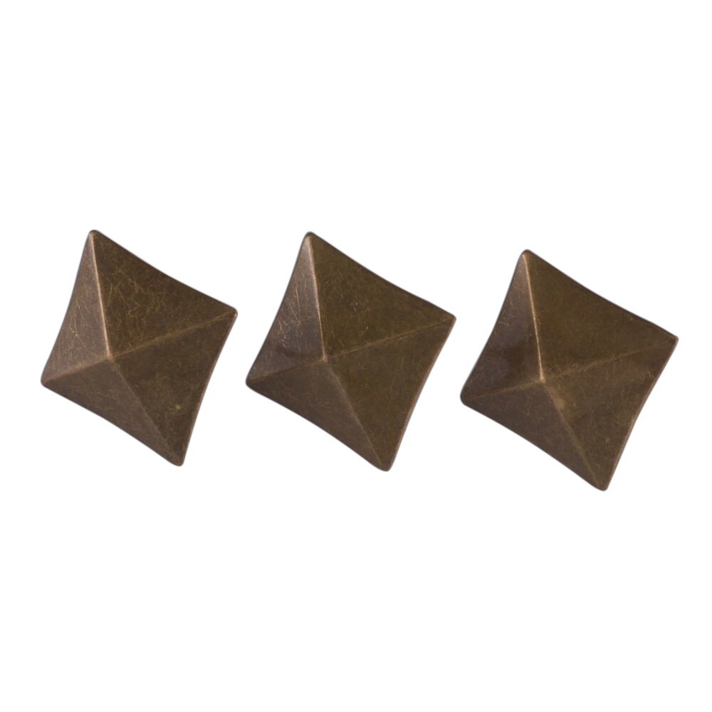 100 Uds clavos de latón bronce Vintage reemplazos cuadrados antiguos tachuelas de tapicería pernos piramidales
