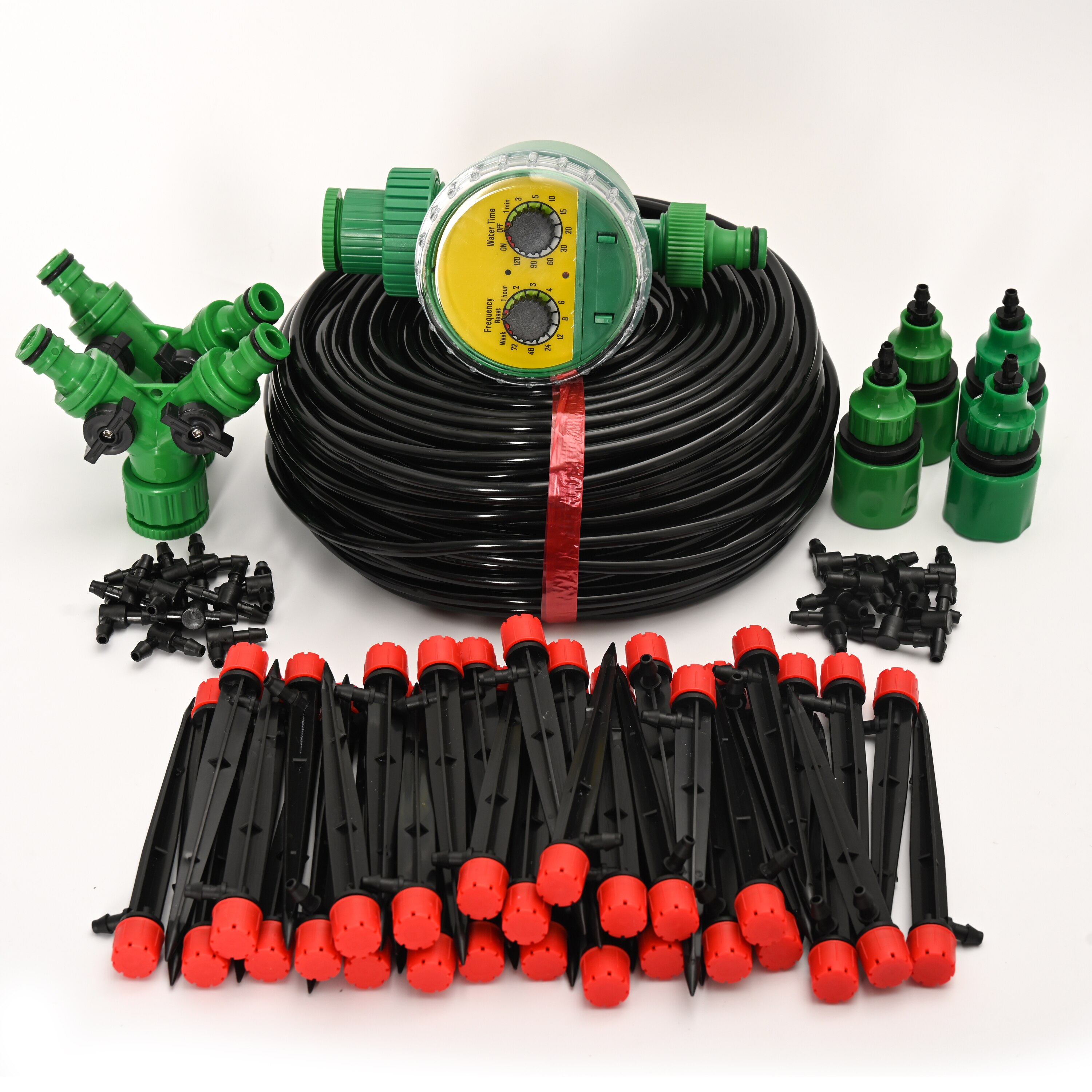 60M 4/7Mm Hose Drip Irrigation System Simple Watering Set Spike Drippers For Irrigation Plant Watering System