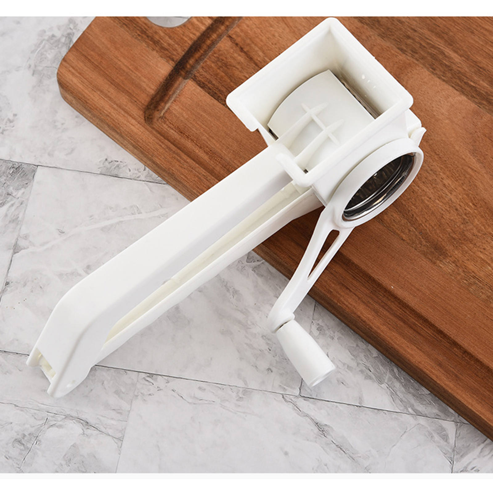 Cooking Tool Hand Held Rotary Cheese Grater Slicer Stainless Steel