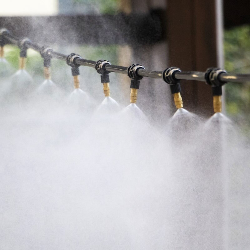 Vanntåke kjølesystem tåkesprinklerdyse utendørs hage terrasseplanter sprøyteslange vanningssett
