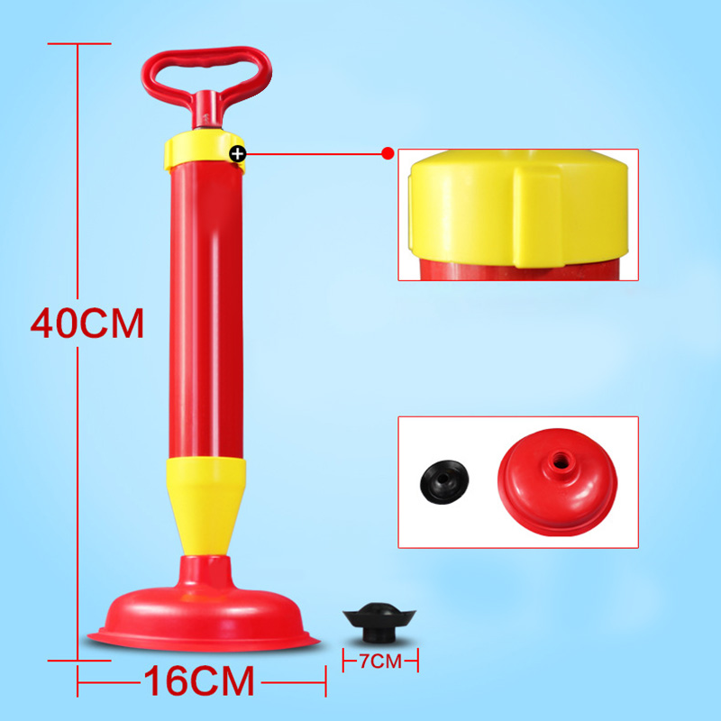 Handle Powerful toilet dredge Suction Plunger Dredger Cleaner Drain Buster Two Suckers toilet pumping Sink Cleaning Tool