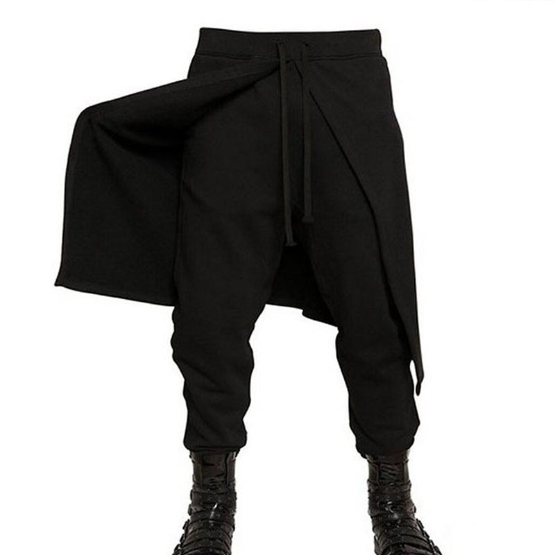 Coola herr cargo byxor herr gotisk punk stil harem byxor svarta utomhus hip hop wear skinny herr byxor byxor