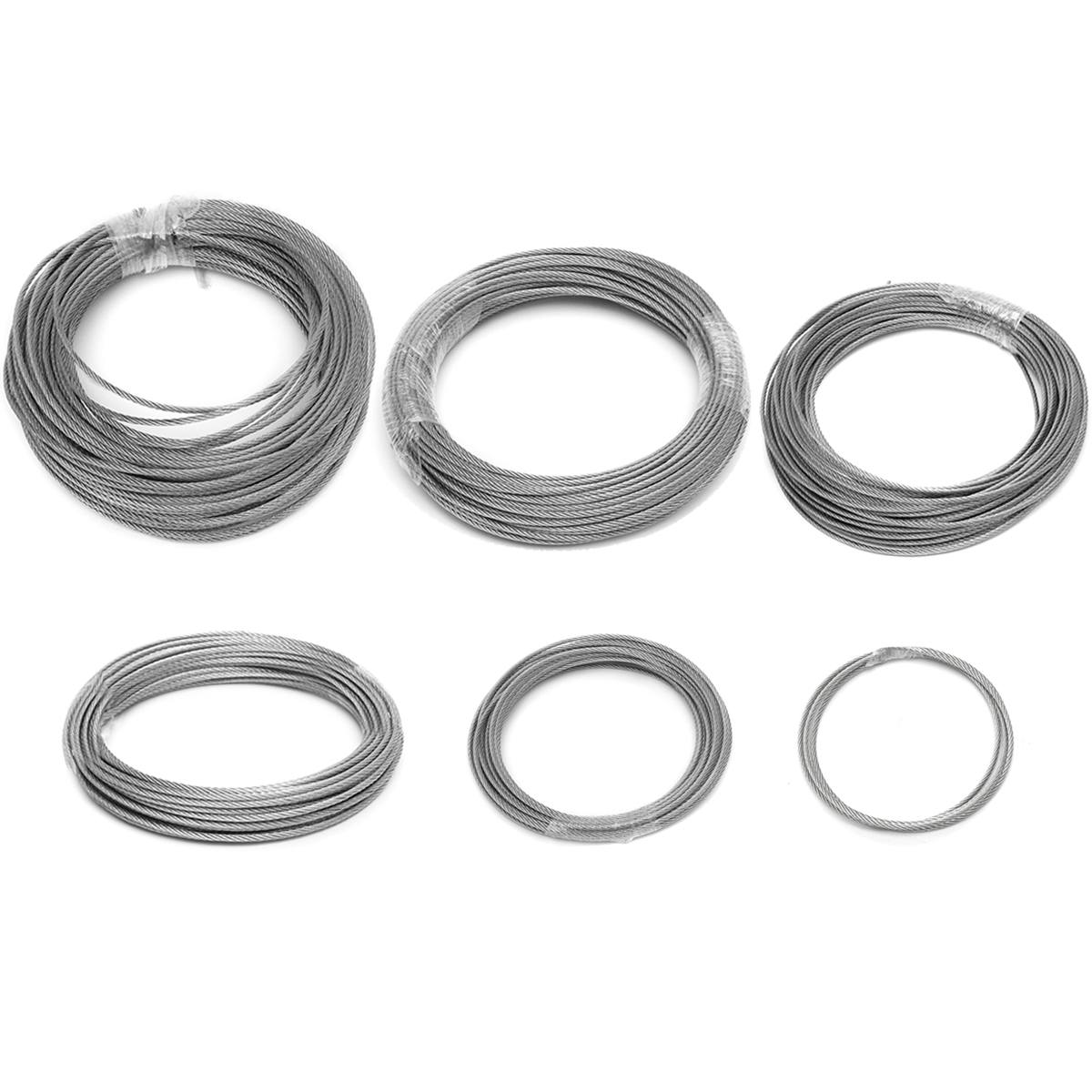Câble Acier Inoxydable 5mm Gainé PVC - 5m - Résistance 1570 N/mm² - Qualité Marine
