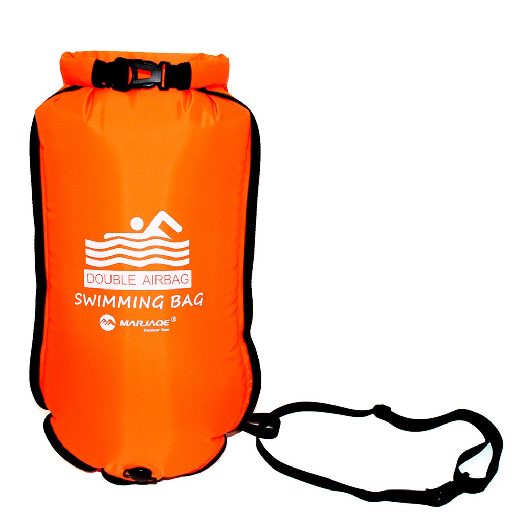 Oppustelig svømmetaske flydepose dobbelt ballon vandtæt opbevaringstaske redningskranse bøje forhindre drukning tørretaske