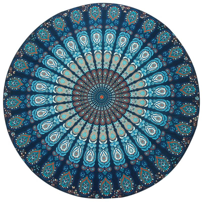 Strand Mat Ronde Chiffon Picknick Deken Waterdicht Outdoor Camping Tapijt Tafelkleed Cover Boho Sjaal Multifunctionele Decor Mat