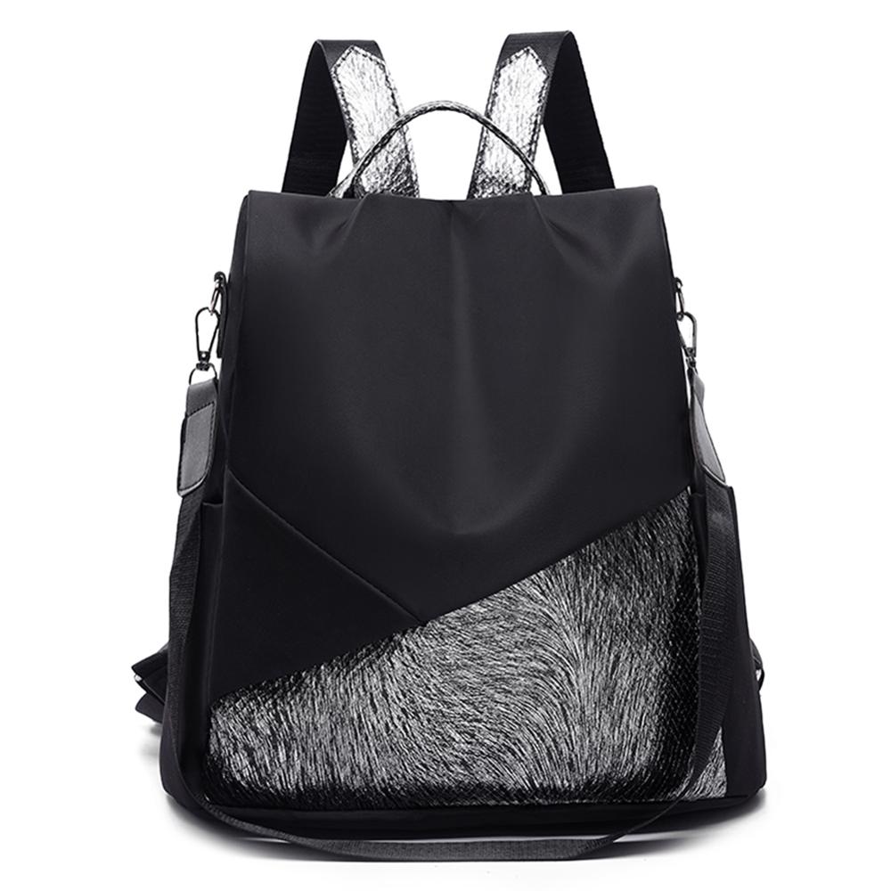 Female Anti-theft Backpack Waterproof Oxford Women Backpack Women Travel Bag Brand Ladies Large Capacity Backpack: Style B Black