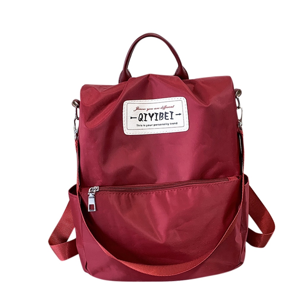 Schoudertas Anti-Diefstal Rugzak Tas Persoonlijkheid Wilde Oxford Doek Kleine Rugzak Tassen Voor Vrouwen Mochila Feminina # LR2: Rood