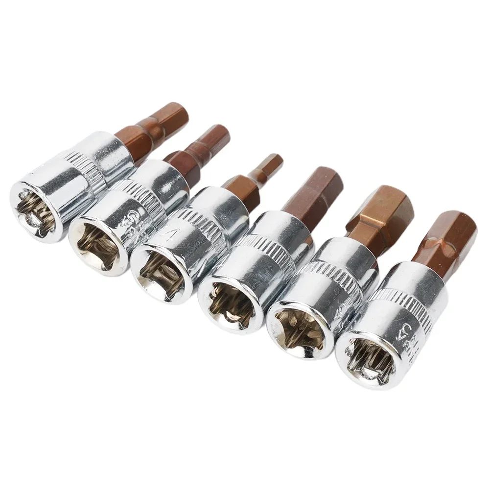 1/4 Inch Drive Hex Socket Bit Set 3mm 4mm 5mm 6mm 7mm 8mm schroevendraaier Bits Voor Inner Hex Socket Handgereedschap H3 H4 H5 H6 H7 H8