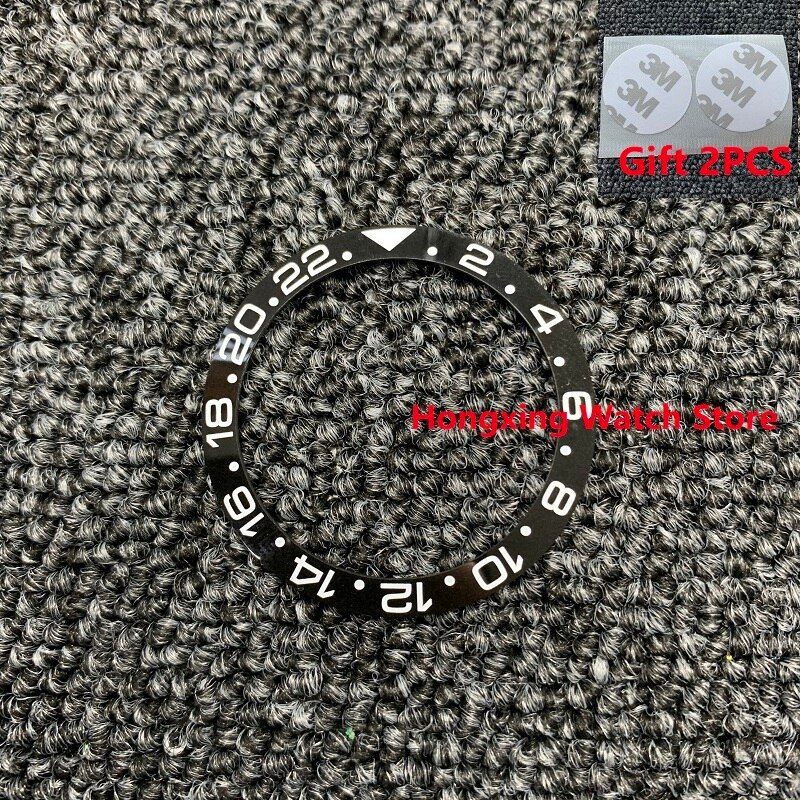 38mm Uhr Ring Keramik Lünette Einsatz Ring für GMT Uhr 40mm Gehäbenutzen Uhr Zubehör Innen durchmesser 30,8mm 2 stücke Band): 9 Keramik