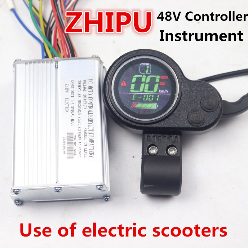 Zhipu Cooling Motor Brushless Controller, 48v 500w Electric Scooter Mountain Bike Speed Controller And Liquid Crystal Display