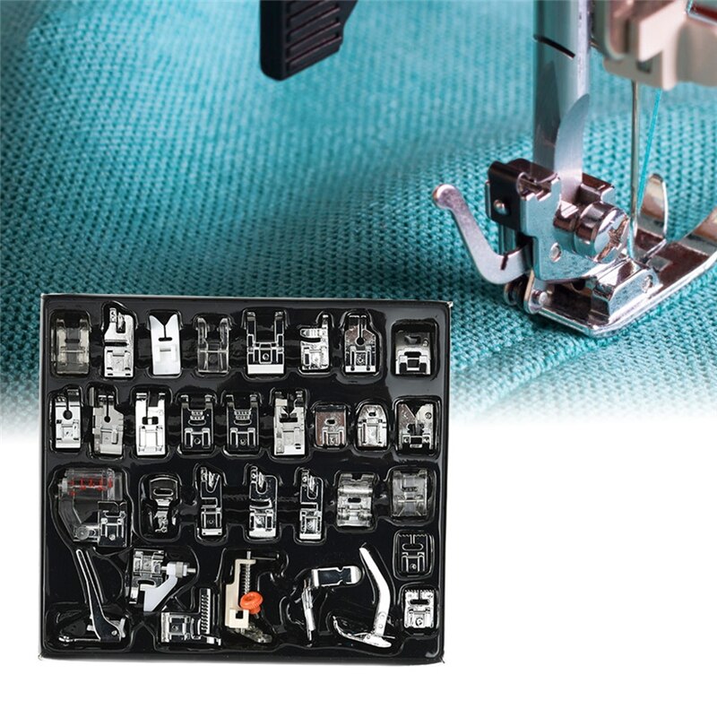 32/52/62/72 pcs Sewing Machine Supplies Presser Foot Feet for Sewing Machines Feet Kit Set With Box For Brother Singer Janome