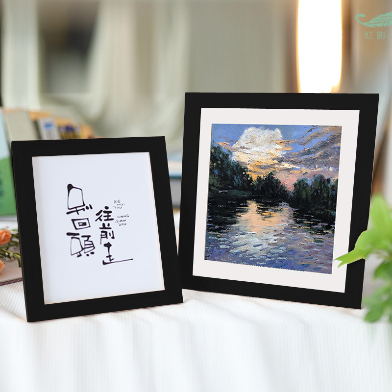 Cadre Photo carré en bois pour tenture murale, 20x20, 25x25cm, support pour photos, décor Photo, commémoratif