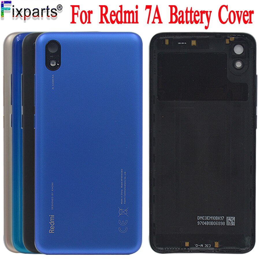 Novo original para xiaomi redmi 7a volta da bateria capa peças de reposição caso com lente com botões redmi 7a habitação peças de reparo