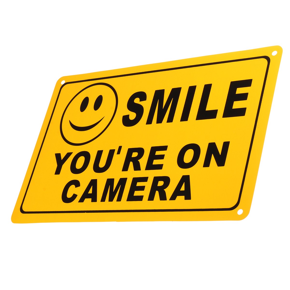 Safurance 2x smil du er på kamera virksomhet advarsel sikkerhet gult skilt 11 " x7 "  /28 x 18cm sikkerhet cctv overvåking