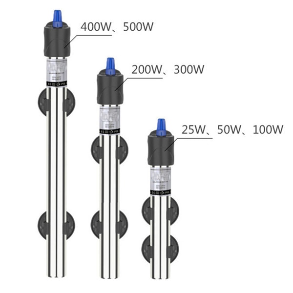 Stainless Steel Adjustable Automatic Aquarium Fish Tank Water Temperature Thermostat Heater