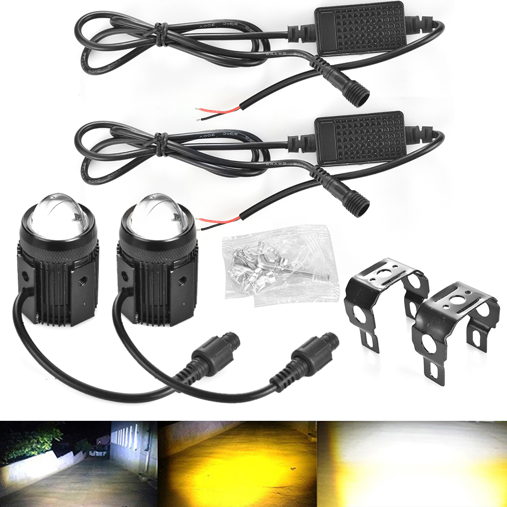 Motorsykkel led-lys 12v-24v 30w universallykt led-motorsykkel ekstra spotlight-lampe tåkelys tilbehør: Militærgrønn