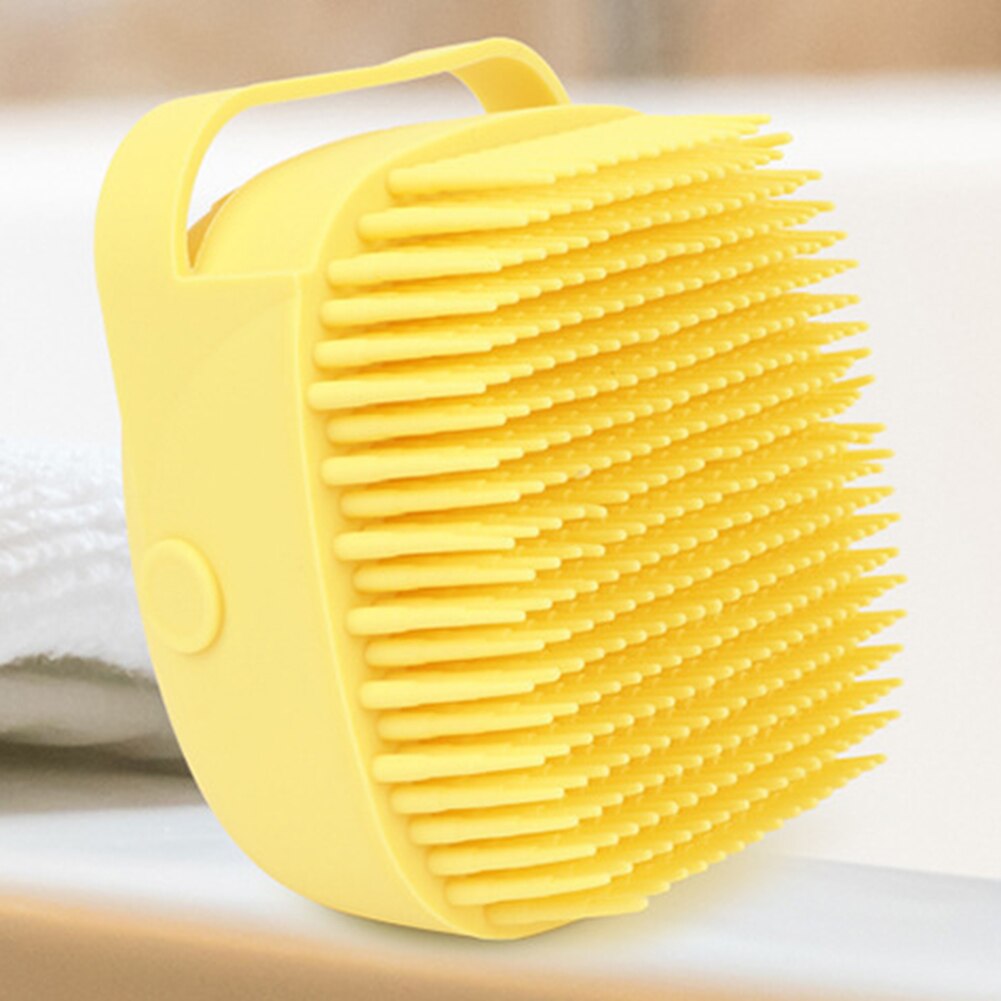 Silikon hårborste schampo hårbotten borste kam huvud spa bantning massage borste kropp hår tvätt kam dusch bad borste