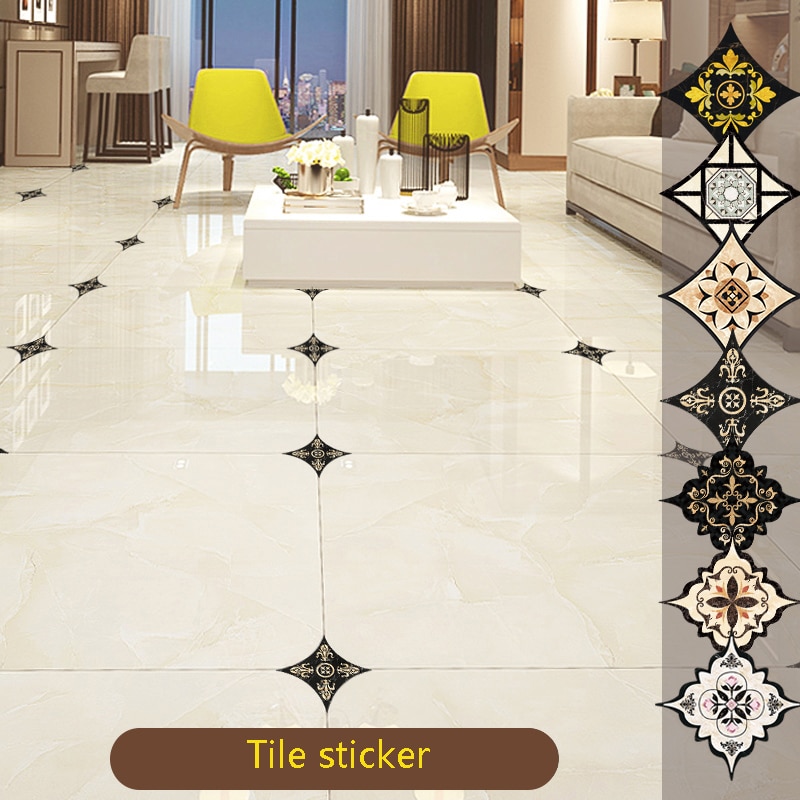 21 stuks diagonaal stickers vloertegels stickers waterdichte slijtvaste stickers woonkamer floor schoonheid naad decoratieve