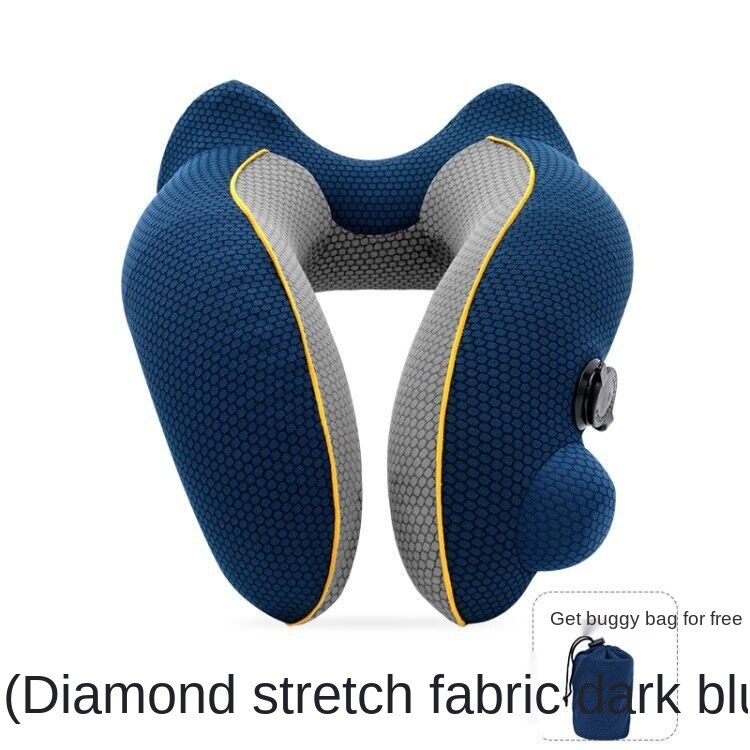 Outdoor Toeristische Vliegtuig Neksteun Kussens Klapstoel Zitkussen Pad Reizen Hoofdsteun: navy blue 1
