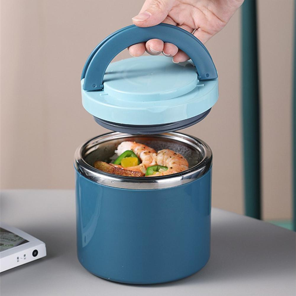 Sopptermos matburk isolerad lunchbehållare bento box för kall mat matflaska rostfri matlåda med handtag