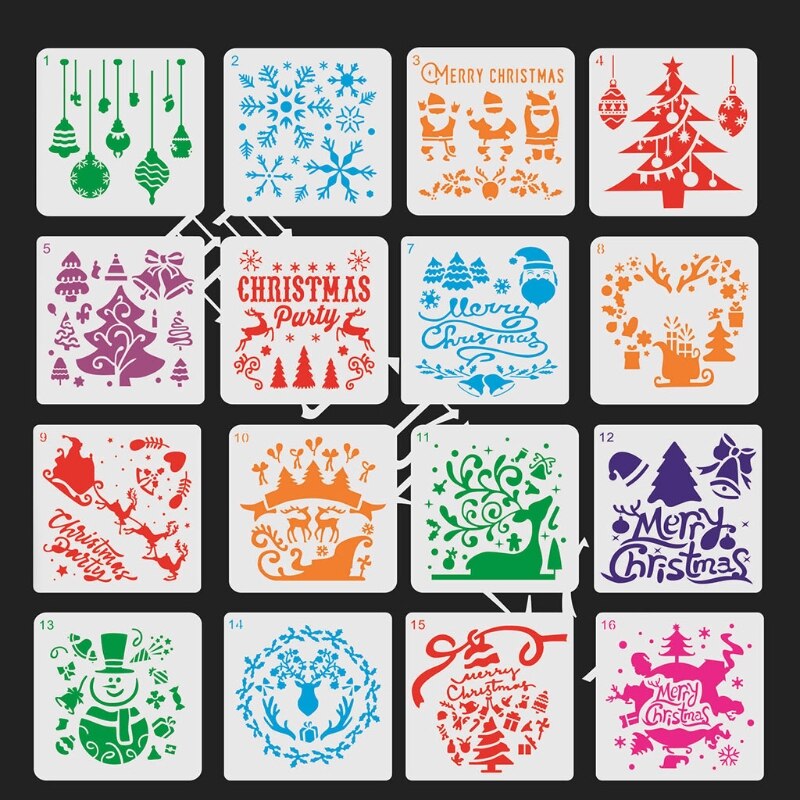 1 Set 64 Stijlen Mandala Dot Schilderen Templates Stencils Voor Diy Rock Plakboek 23GD