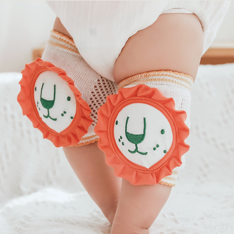 0-3y baby knæbeskyttende strømpe spædbarn kawaii benvarmer kravle tegneserie formet knæskærm til dreng krybe knæ