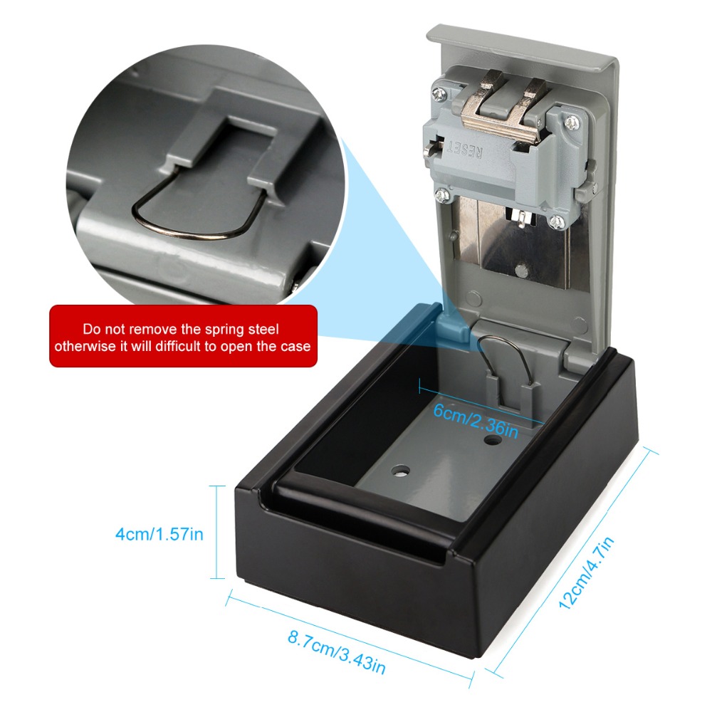 Retekess T14A Safe Key Box Wall Mounted 4 Password Keys Combination Lock Alloy Storage Store Key Storage Organizer Boxes