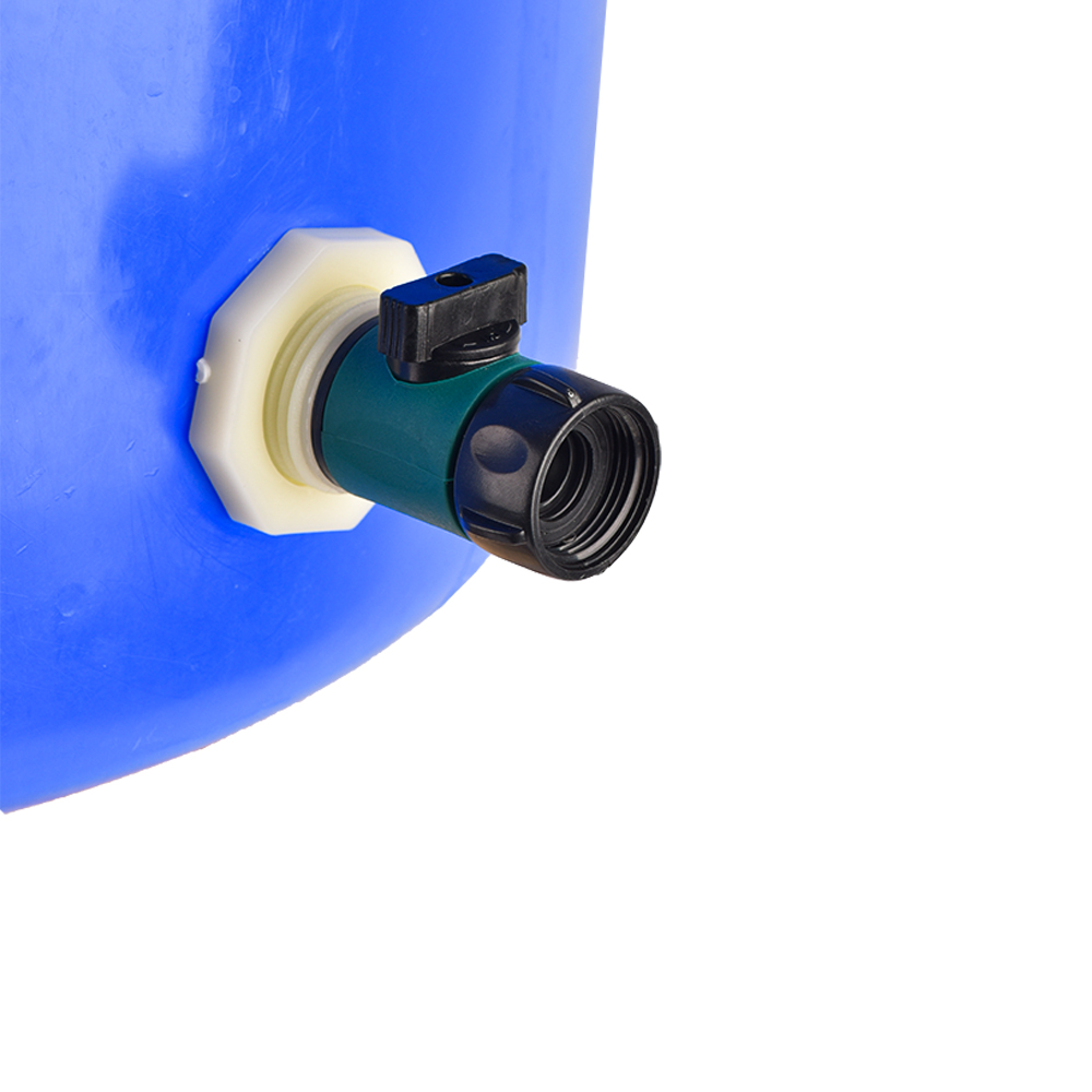 3/4 Inch PVC Rain Barrel Bulkhead Valve Adapter with 16、20mm Hose Adapter for Aquariums Water Tanks Pools