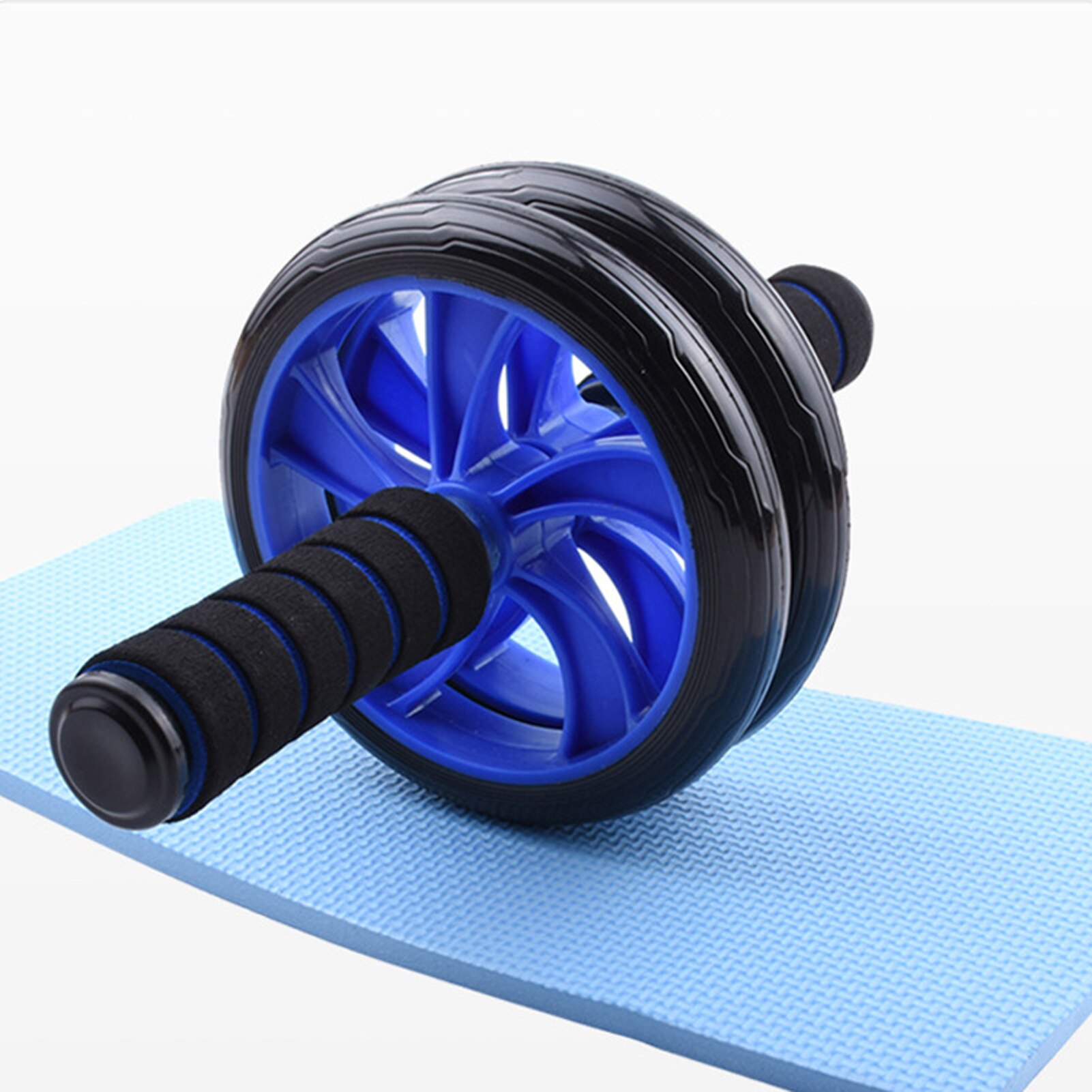 7 PCS AB Roller Set Roller Machine Abdominal Muscle Trainer Push Up Frame Resistance Bands Jump Rope Fitness Equipment Home Gym