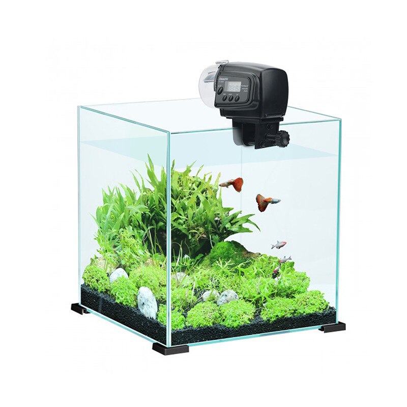 RESUN 65mL Automatic Fish Feeder for Aquarium Fish Tank Auto Feeders with Timer Pet Food dispenser LCD Indicates Fish Feeder