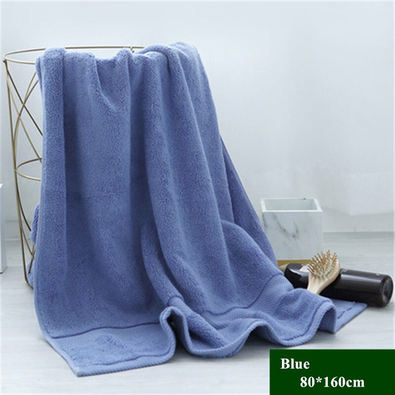 Asciugamani da bagno di grandi dimensioni di alta qualità regali per adulti 80*160 cm 850g asciugamano da spiaggia di lusso in cotone 100% asciugamano da bagno per Sauna: Blue2