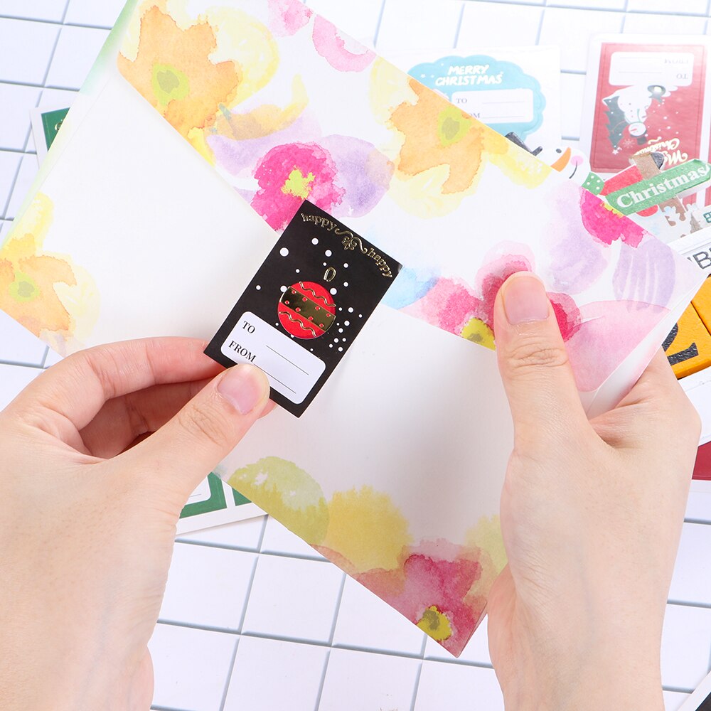 33pc Kerst Thema Seal papier Sticker Studenten DIY Multifunctionele dagboek sticker cake biscuit pakket Label Festival Decor
