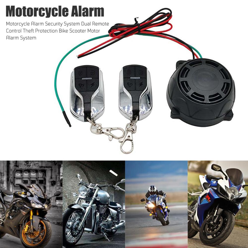Sistema de alarma con Control remoto Dual para motocicleta, protección antirrobo para Moto, Scooter, Motor,
