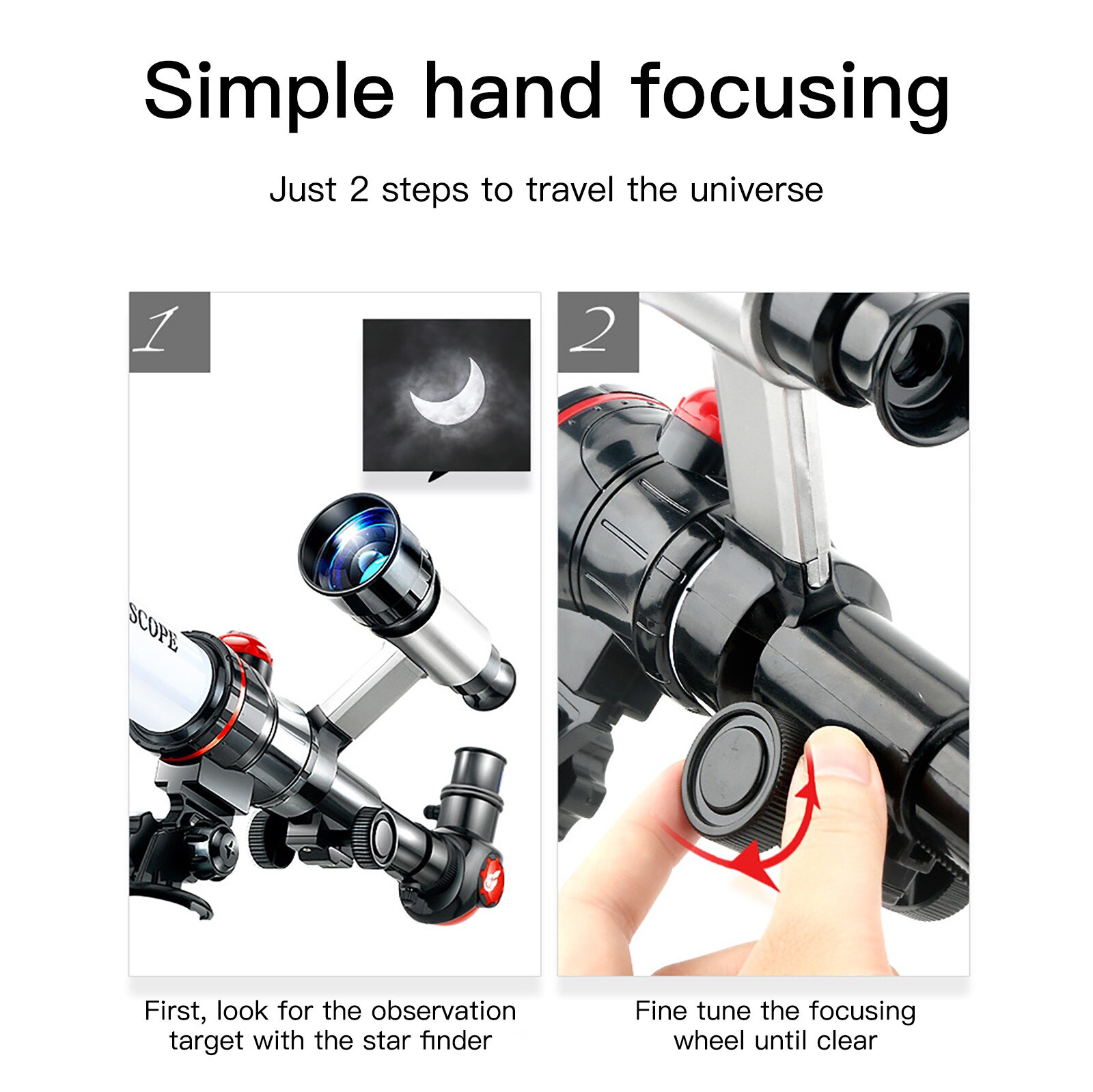 Astronomische Telescoop Zoom Hd Outdoor Camping Wandelen Monoculaire Breken Telescoop Kinderen Sterrenwacht Met Draagbare Statief