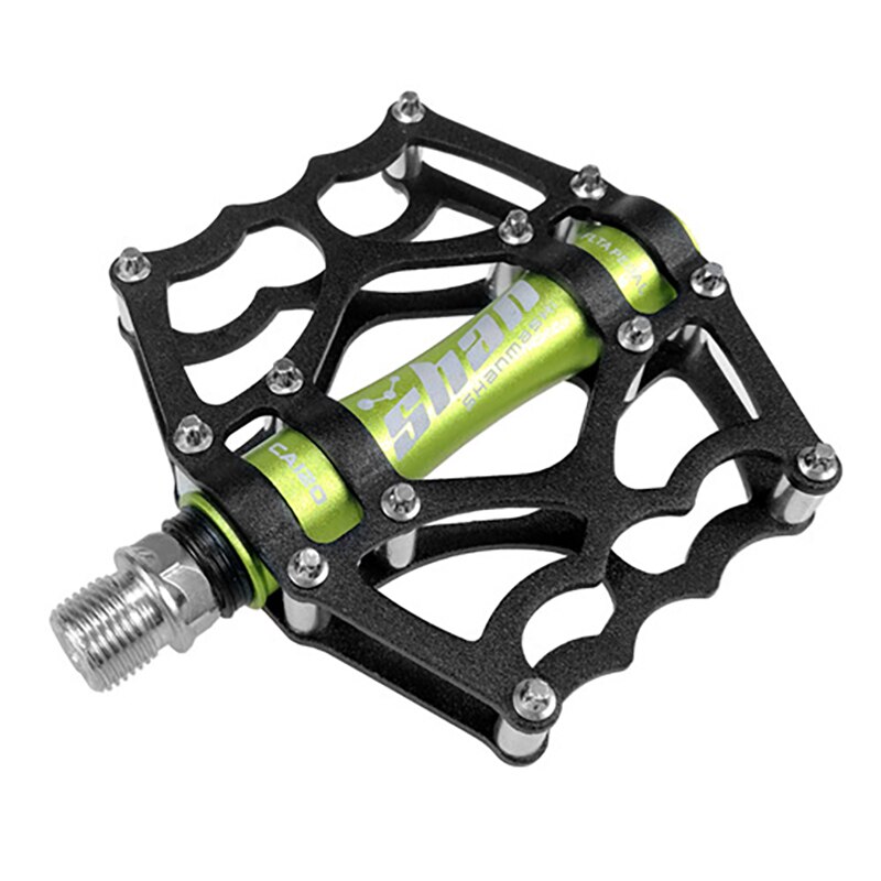 SHANMASHI Ca120 MTB Mountain Bike Pedals Aluminum Alloy CNC Bike Footrest Big Flat Ultralight Cycling BMX Pedal,Green