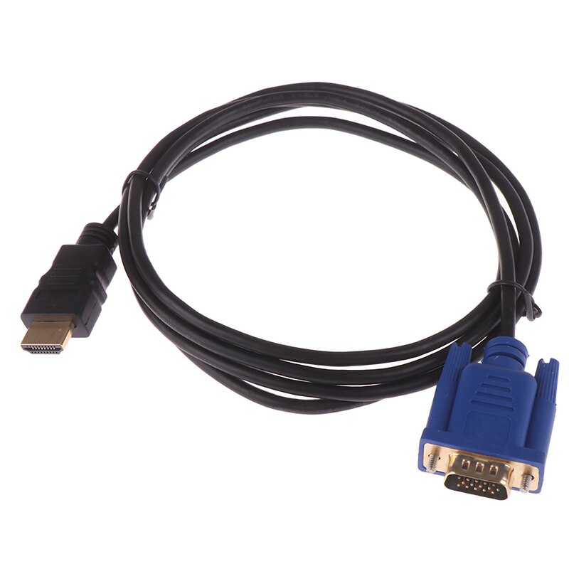 1.8M HDMI Cable To VGA 1080P HD With Audio Adapter TO Black Optical